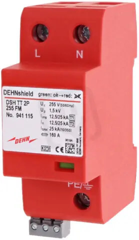 Kombinovaný svodič DEHNshield typ 1+2 pro jednofázové sítě TT a TN 941115 Must-Have