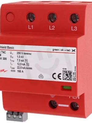 Originální Optimalizovaný kombinovaný svodič DEHNshield B Typ 1+2 pro třífázové TN-C-sítě