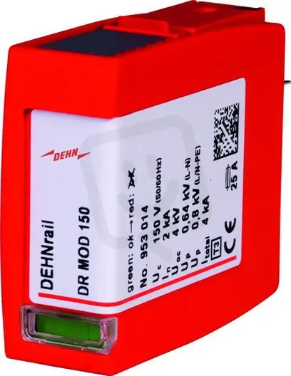 Svodič přepětí - ochranný modul pro DEHNrail M 2-pólový, 150V 953014 Levný