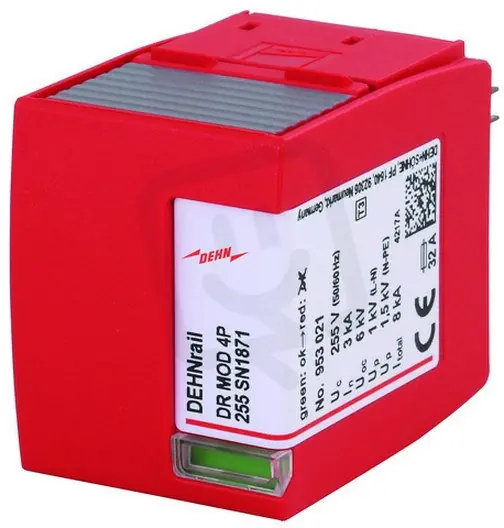 Omezená Nabídka Svodič přepětí ochranný modul pro DEHNrail M 4-pólový 255V pro M32A 953021