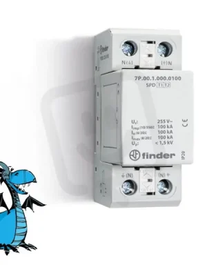 Přepěťová ochrana N-PE/ typ 1, 255VAC, Iimp 100kA FINDER 7P.09.1.255.0100 Oblíbený