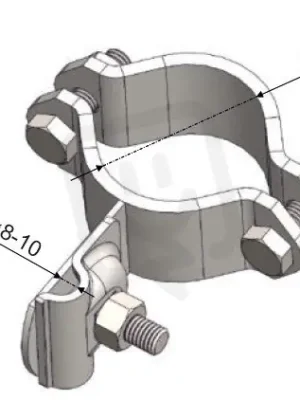 ST 07 - b Svorka na vodovodní potrubí - 2 šrouby2 1/2‘‘ DT TECHNIC 103337 Nakupujte Hned