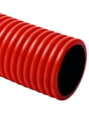 Finální Výprodej Ohebná dvouplášťová korugovaná bezhalog. chránička KOPOFLEX 160mm červená 25m