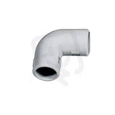 Ohyb trubek 90° s osazením, dělitelný, samozhášivý, IP40, 16mm, šedý HL CI16 Nejlepší Volba