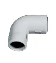 Ověřený Ohyb trubek 90° s osazením, dělitelný, samozhášivý, IP40, 32mm, šedý HL CI32