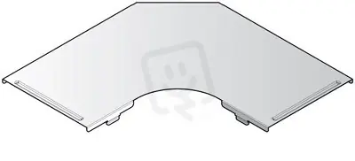 Víkendová Akce Víko horizontálního ohybu pro kabelový žlab HL KBSI35/KBSI60, 75mm, Sendzimir
