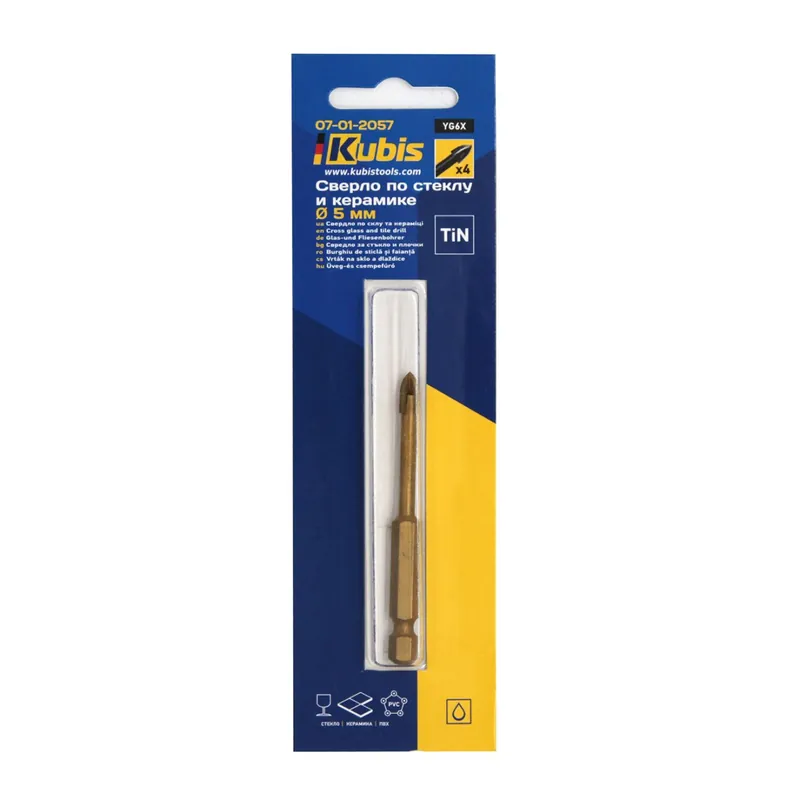 Víkendová Akce Vrták na sklo a keramiku 4-břitý 10*85 mm, TiN, YG6X 07-01-2108