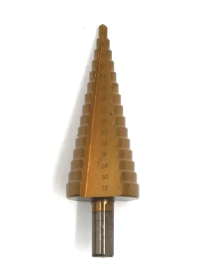 Finální Výprodej Vrták do kovu stupňovitý HSS, ∅4-32mm, TiN, HRC 60-63 07-01-4432