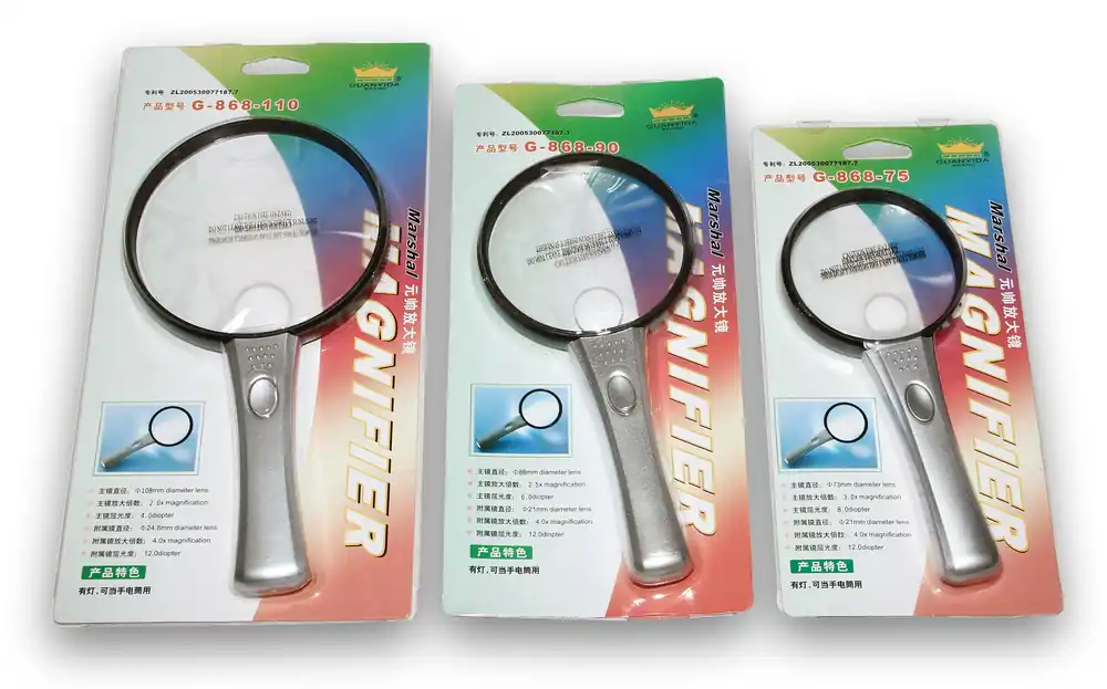 Ruční zvětšovací sklo G-868 s LED bateriovým osvětlením typ G-868-110 Omezená Nabídka