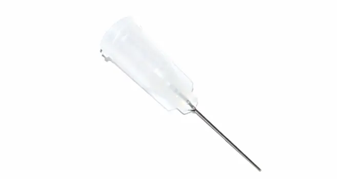 Vrácení Zdarma Lepené dávkovací jehly s nerezovou kanylou 25,4mm čirá 27G 1ks