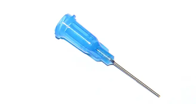 Horká Nabídka Lepené dávkovací jehly s nerezovou kanylou 25,4mm modrá 22G 1ks