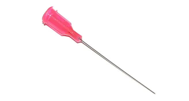 Značkový Lepené dávkovací jehly s nerezovou kanylou 38,1mm červená 25G 1ks
