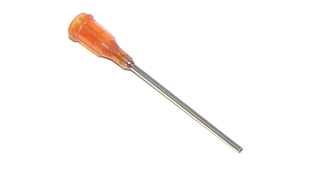 Lepené dávkovací jehly s nerezovou kanylou 38,1mm oranžovo-žlutá 15G 1ks Pouze Dnes