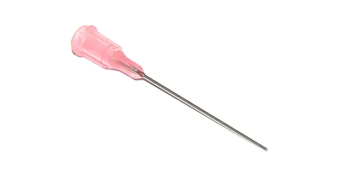 Lepené dávkovací jehly s nerezovou kanylou 38,1mm růžová 20G 1ks Bezpečná Platba