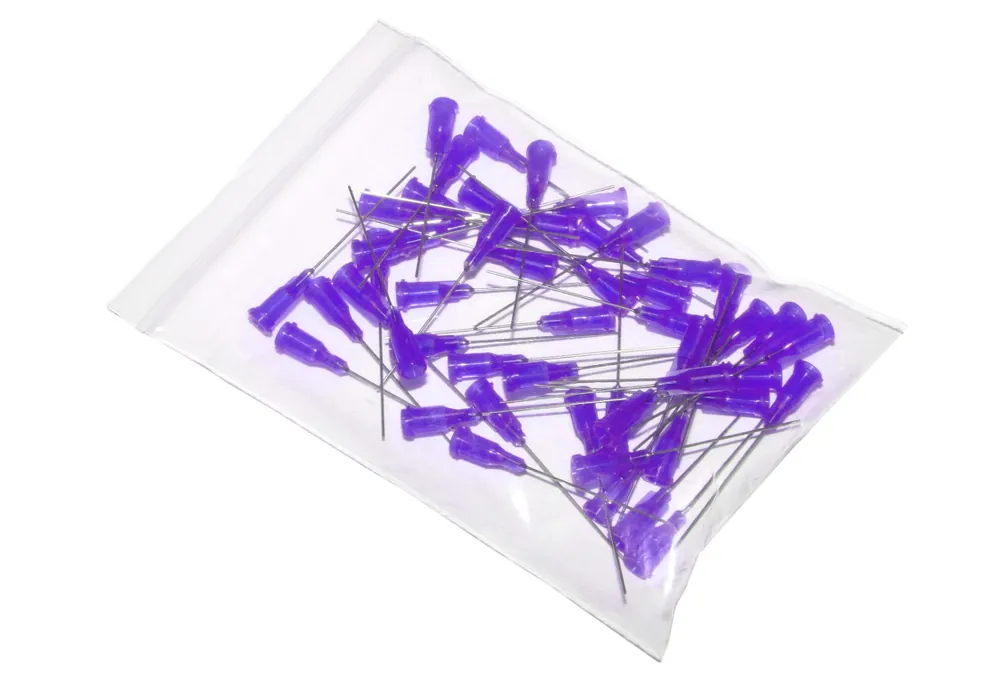 Oblíbený Lepené dávkovací jehly s nerezovou kanylou 38,1mm purpurová 21G 50ks