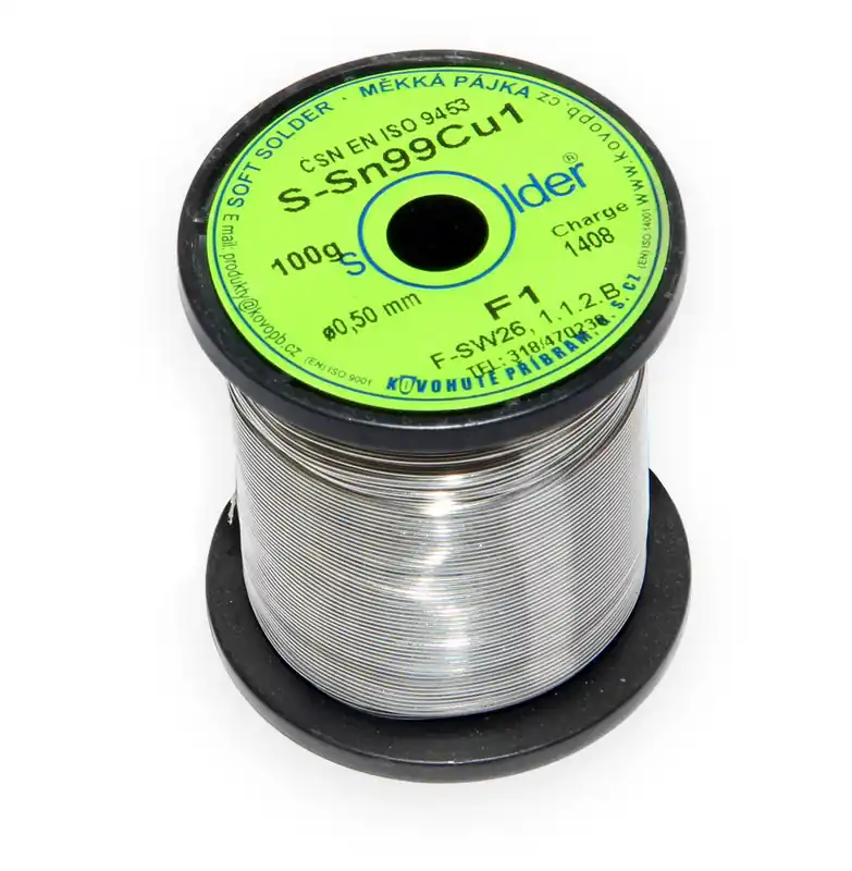 Bezolovnatá trubičková pájka S-Sn99Cu1 průměr 0,5 mm Výprodej
