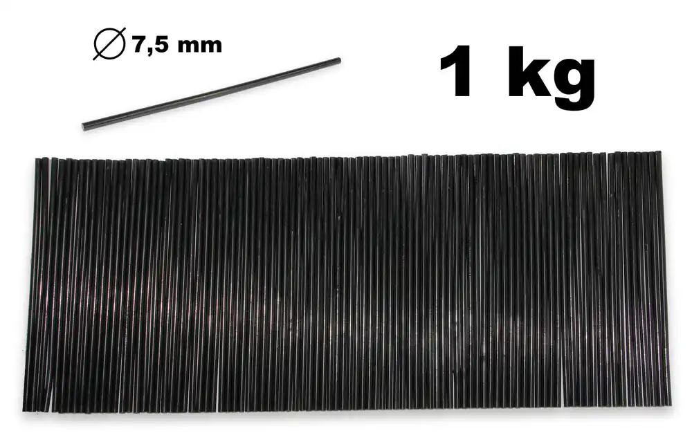 Tovární Cena Náplně tavné černé do lepící pistole průměr 7,5mm 1kg