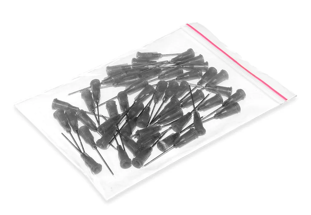 Originální Nerezové dávkovací jehly s vloženou teflonovou trubičkou 25,4mm 21G 50ks