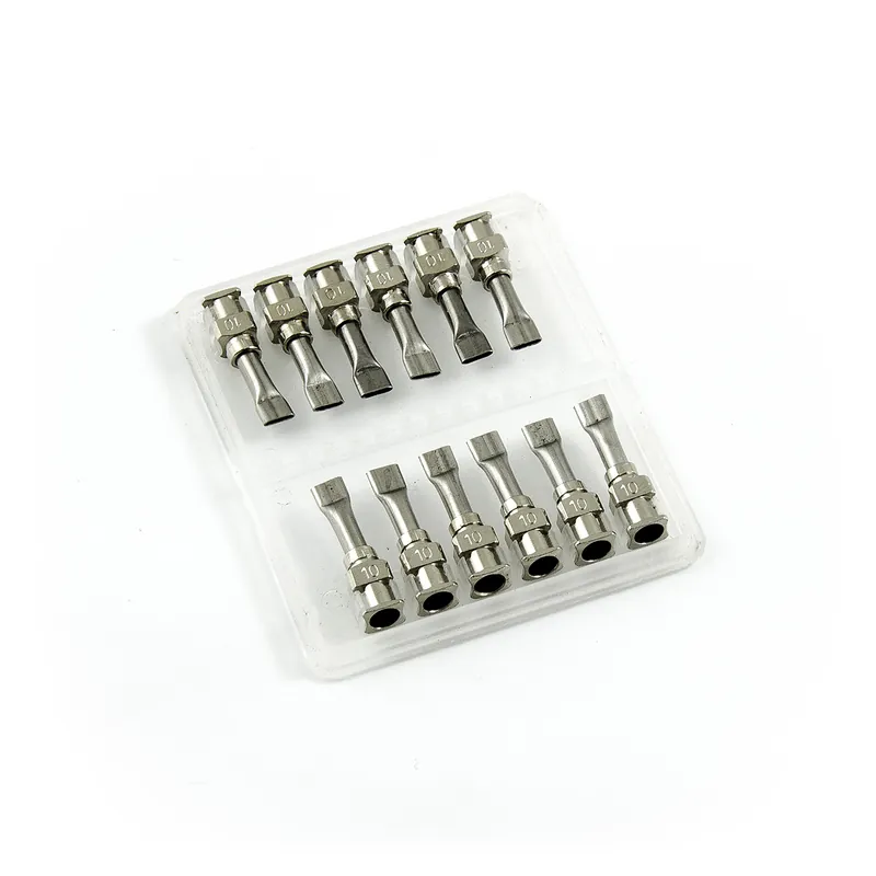 Ploché nerezové dávkovací jehly 10G 0.5" set 12ks Cenová Bomba