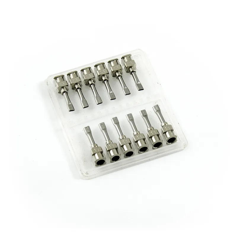 Ploché nerezové dávkovací jehly 13G 0.5" set 12ks Výhodná Nabídka