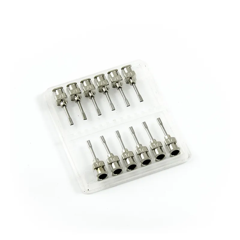 Ploché nerezové dávkovací jehly 17G 0.5" set 12ks Must-Have