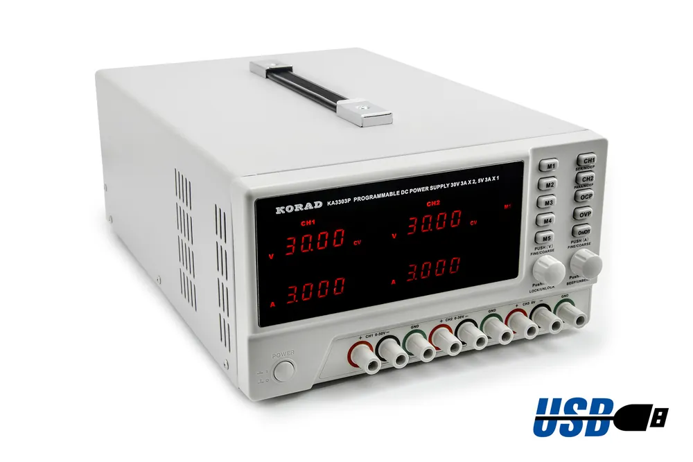 Programovatelný zdroj Korad KA3303P 2x 30V 3A s USB RS232 tříkanálový Sezónní Sleva