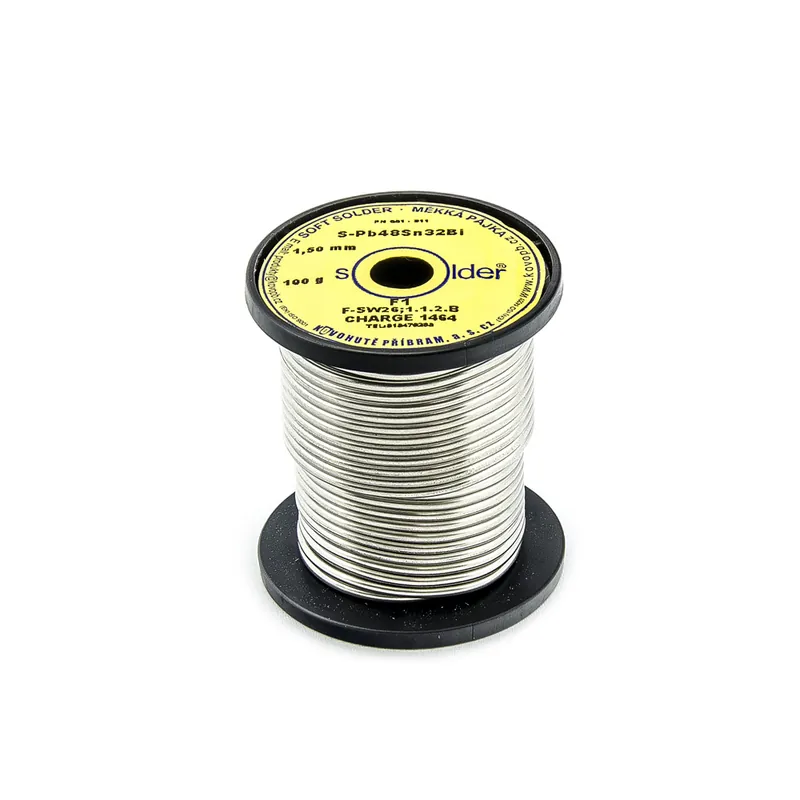 Cín S-PB48Sn32Bi F1 trubičkový nízkotavitelný 1,5mm 100g Sezónní Sleva