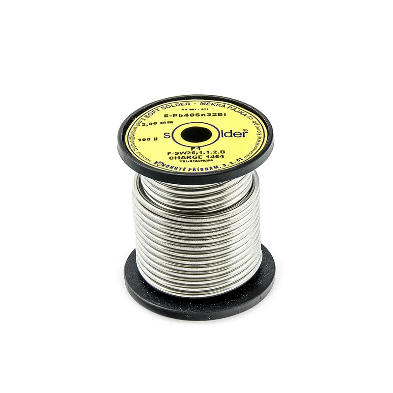 Cín S-PB48Sn32Bi F1 trubičkový nízkotavitelný 2mm 100g Akční Cena