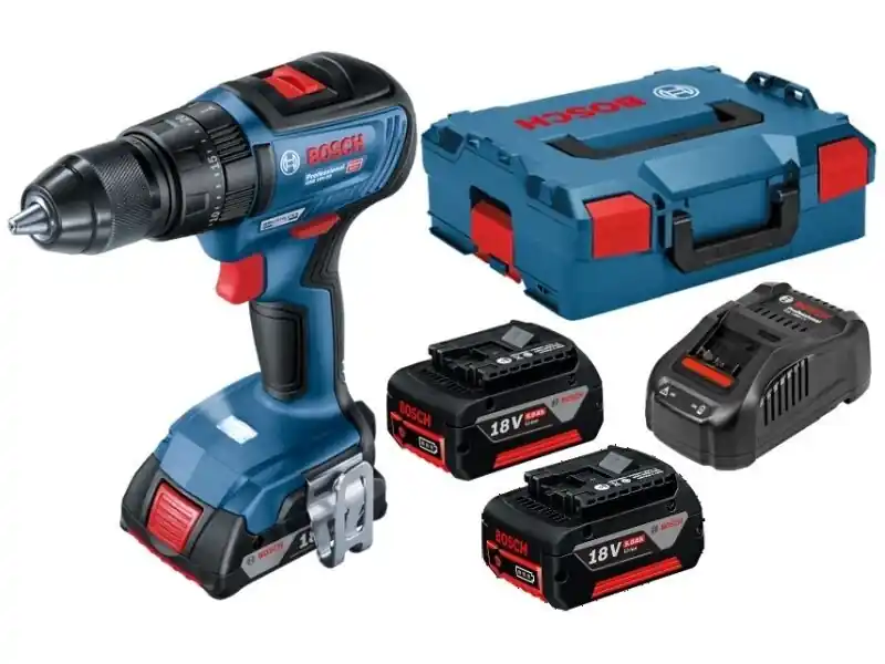 BOSCH GSR 18V-505 Aku vrtací šroubovák 18V / 2x 5,0Ah - 06019H5001 Vysoce Kvalitní