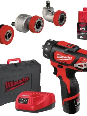 MILWAUKEE M12 BDDXKIT-202C Aku subkompaktní šroubovák 12V / 2,0Ah + výměnné hlavy - 4933447836 Akční Cena