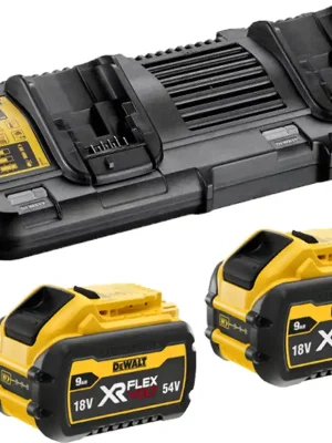Originální DEWALT Set 2x akumulátor DCB132X2 FLEXVOLT 9,0 Ah, 18 / 54 V + duál nabíječka