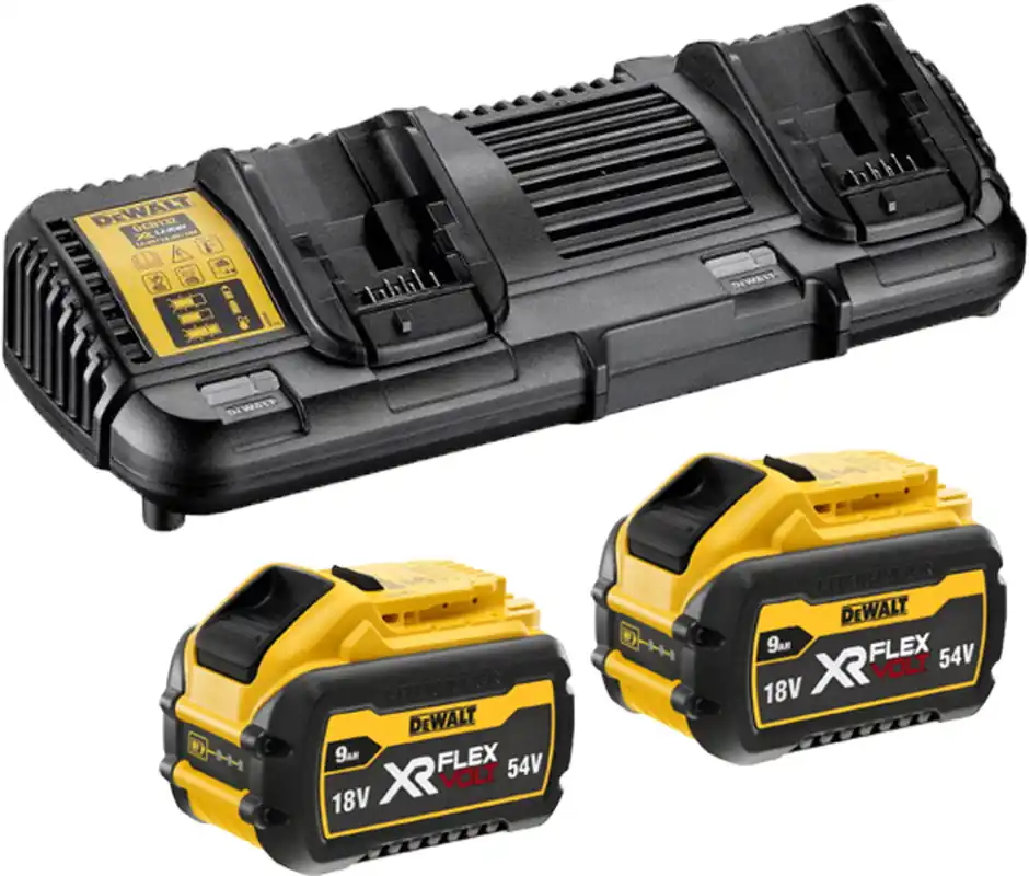 Originální DEWALT Set 2x akumulátor DCB132X2 FLEXVOLT 9,0 Ah, 18 / 54 V + duál nabíječka