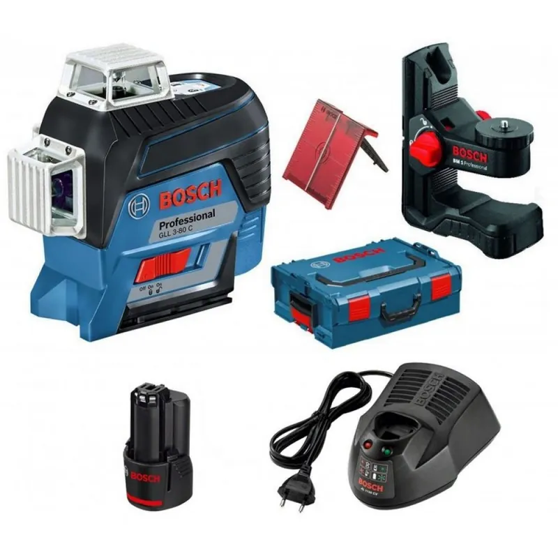Finální Výprodej Bosch GLL 3-80 C Professional čárový laser + BM 1 + L-BOXX 136 - 0601063R02
