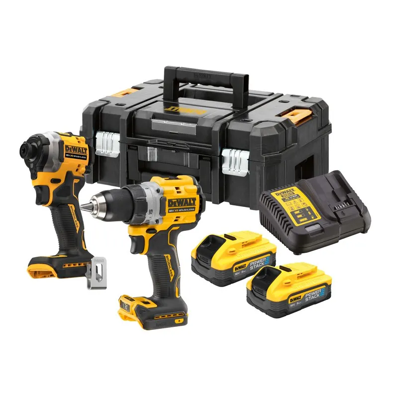 Akce DEWALT DCK2051H2T AKU POWERSTACK sada aku nářadí DCD800 + DCF850, 18V + 2x5,0Ah