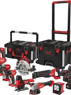 MILWAUKEE M18 FPP9A-555T FUEL™ Sada aku 9ks nářadí + 2x 5,5Ah + 4x 5,0Ah + 2x PACKOUT - 4933492524 Vrácení Zdarma