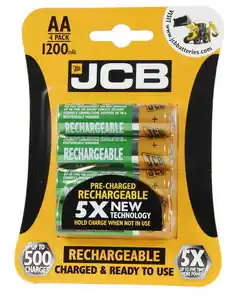 Top Prodej JCB RTU NiMH AA/R06, min.1200mAh, přednabitá baterie, blistr 4 ks
