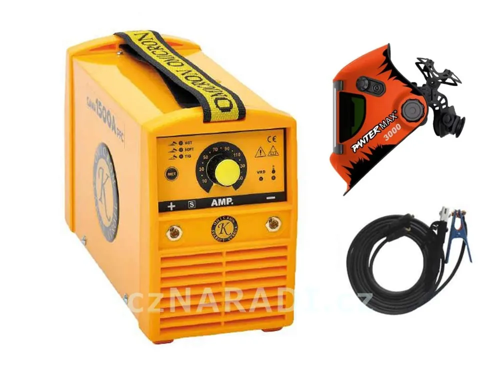 Omezená Nabídka GAMA 1500A PFC + kabely 25/5 + kukla, záruka 3+2 roky SET PRO