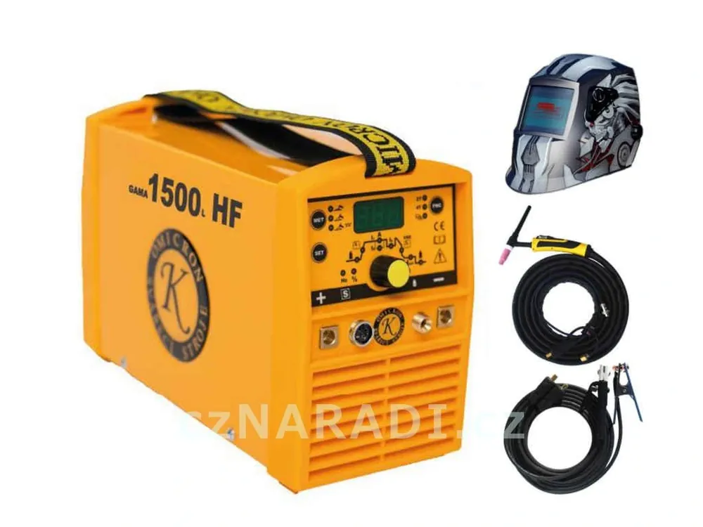 Bezpečná Platba GAMA 1500L HF + kabely + TIG hořák + kukla, záruka 3+2 roky SET TOP