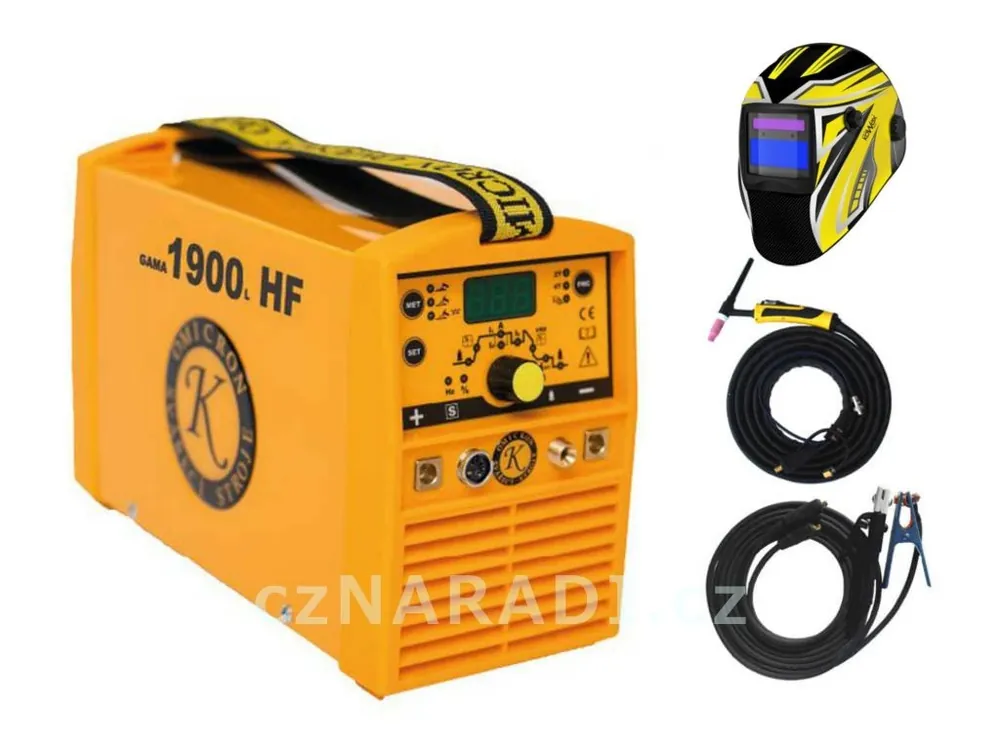 Přímo Od Výrobce GAMA 1900L HF + kabely + TIG hořák + kukla