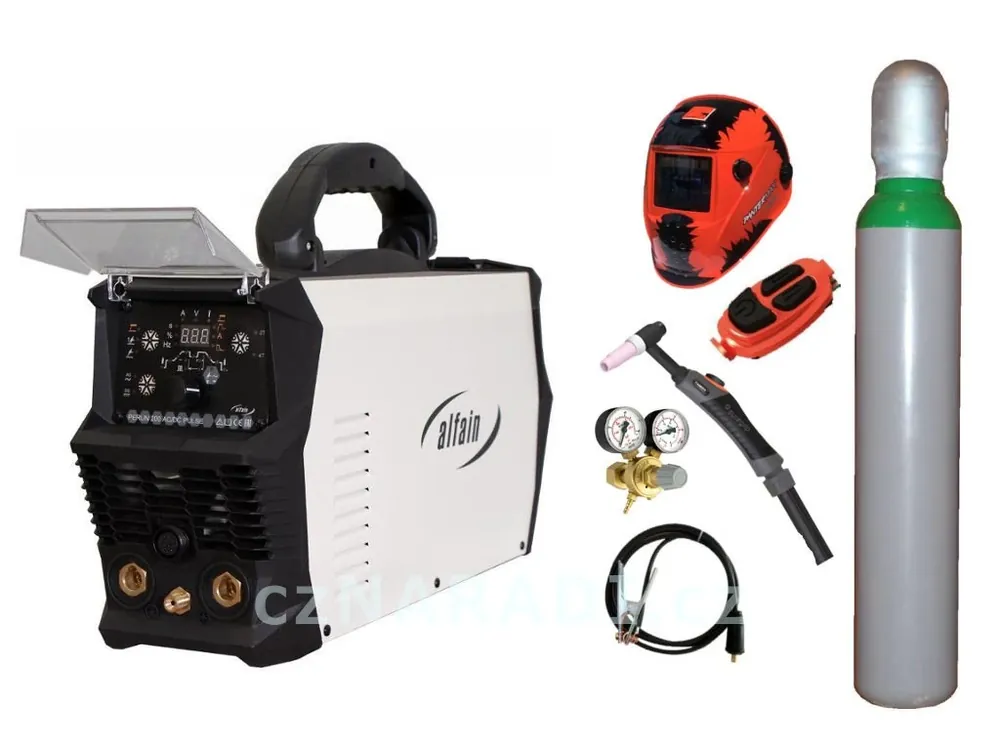 Must-Have PERUN 200 AC/DC Pulse + TIG hořák PARKER 4m U/D + kukla + lahev + zem
