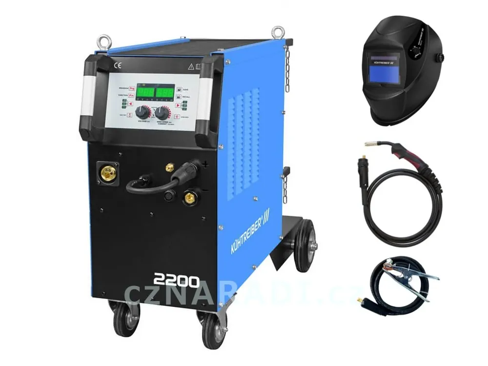 Nejprodávanější KITin 2200 Multi MIG Synergic + hořák + kukla 725S