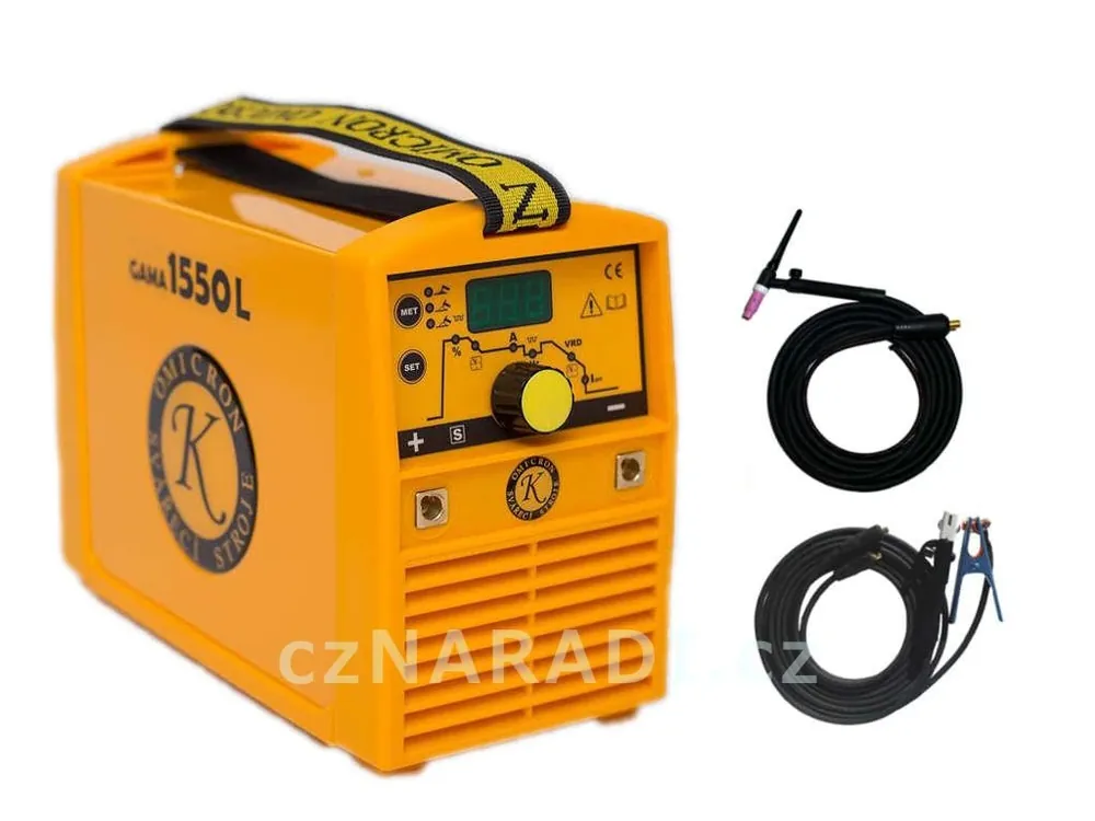 GAMA 1550L + kabely 25/3m + Tig hořák, záruka 3+2 roky Originální