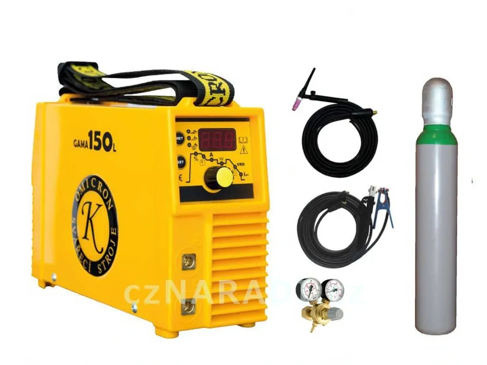GAMA 150L + kabely + TIG hořák + ventil + lahev, záruka 3+2 roky Pouze Dnes