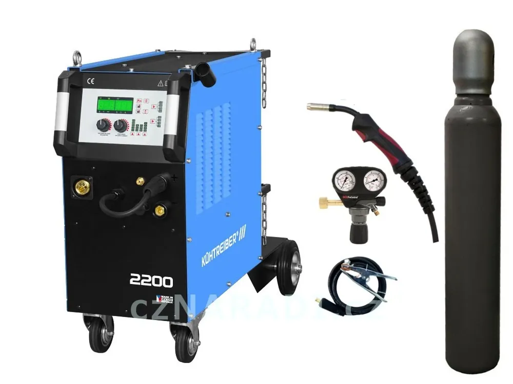 KITin 2200 Multi MIG Synergic V2 + hořák + ventil + lahev SET TOP Poslední Šance
